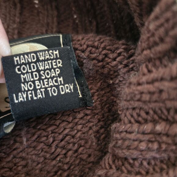 Planet Earth Sweaters Women's Medium Knit Sweater Hand Loomed Peru 100% Cotton - Picture 5 of 10